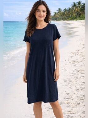 Beacan Cove linen rayon T-shirt dress